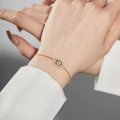 [Revel Jewelry]Dazzling Eye Shape Necklace