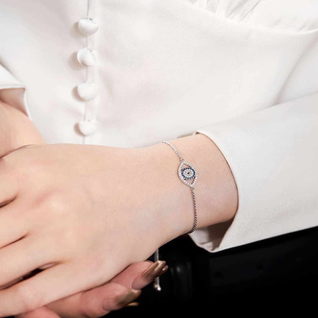 [Revel Jewelry]Dazzling Eye Shape Necklace