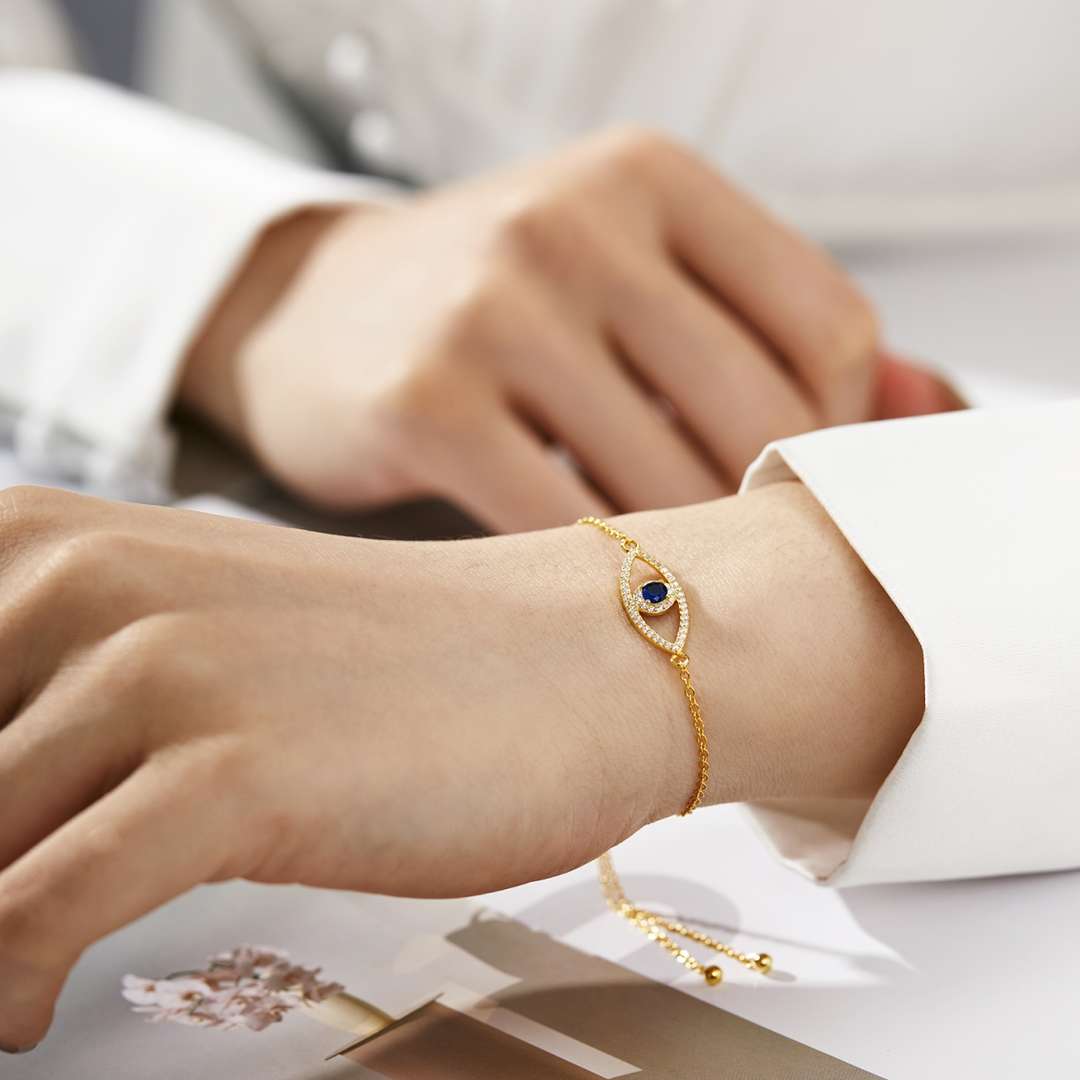 [Revel Jewelry]Devil's Eye Hollow Design Bracelet