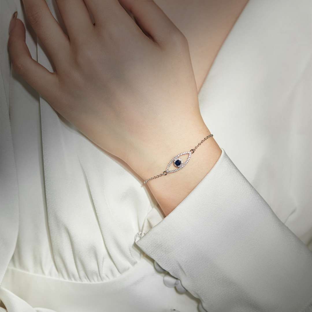 [Revel Jewelry]Devil's Eye Hollow Design Bracelet