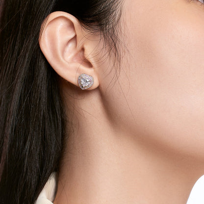 [Revel Jewelry]Dazzling Heart Shape Lover Earrings