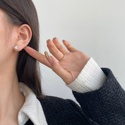 [Revel Jewelry]Oval Classic Dignified Elegant Earrings