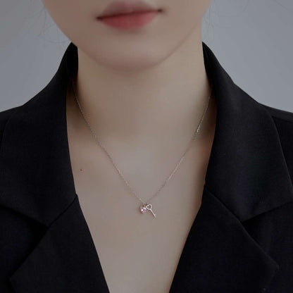 [Revel Jewelry]Unique Heart Shape Key Pendent Necklace