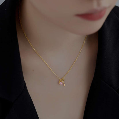 [Revel Jewelry]Unique Heart Shape Key Pendent Necklace