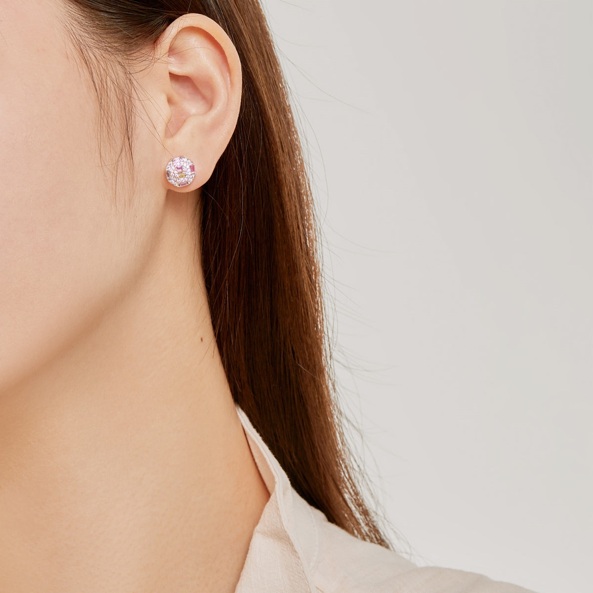 [Revel Jewelry]Ornate Colorful Octagon Shape Daily Earrings