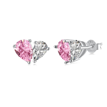 [Revel Jewelry]Dazzling Elegant Heart Cut Lover Earrings