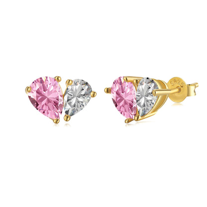 [Revel Jewelry]Dazzling Elegant Heart Cut Lover Earrings