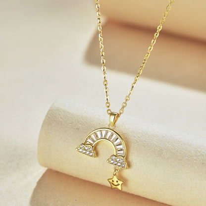 [Revel Jewelry]Einzigartige Regenbogen-Sternen-Halskette