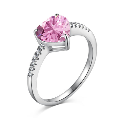 [Revel Jewelry]2.0 Carat Dazzling Lustrous Heart Cut Lover Ring