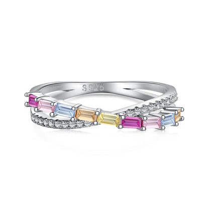 [Revel Jewelry]Energischer eleganter Ring mit Radiant-Schliff für Partys