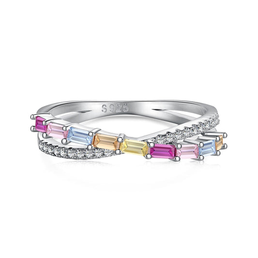 [Revel Jewelry]Energischer eleganter Ring mit Radiant-Schliff für Partys