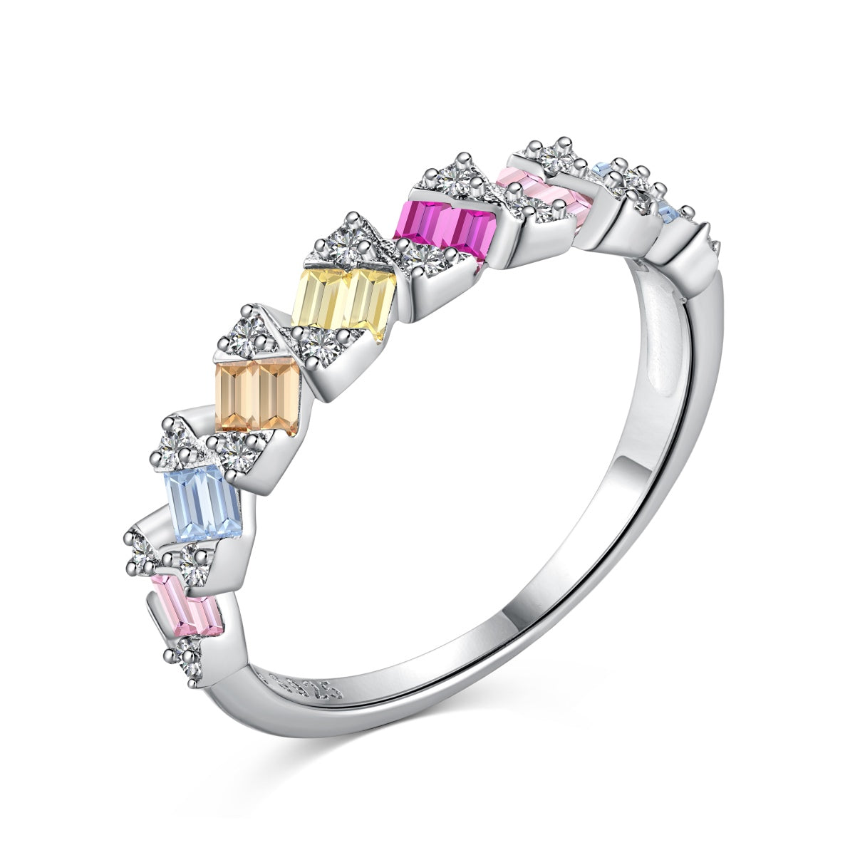 [Revel Jewelry]Delicate Vibrant Emerald Cut Daily Ring