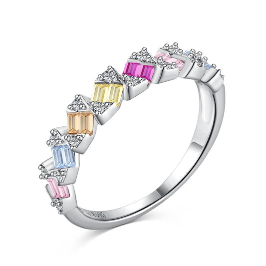 [Revel Jewelry]Delicate Vibrant Emerald Cut Daily Ring