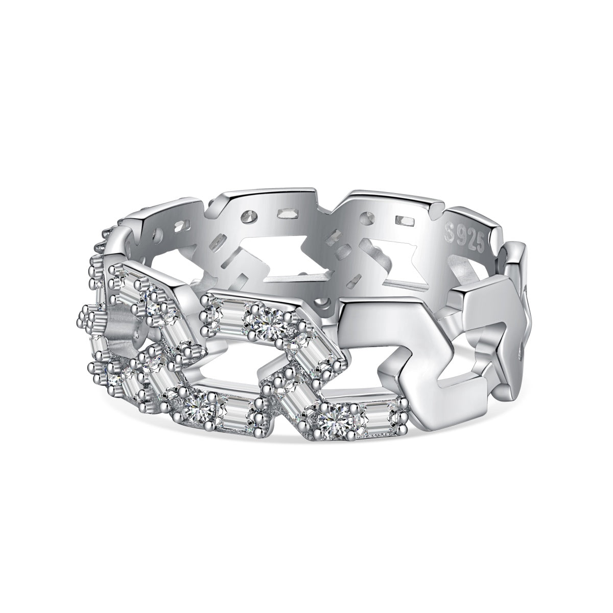 [Revel Jewelry]Sparkling Vibrant Emerald Cut Daily Ring