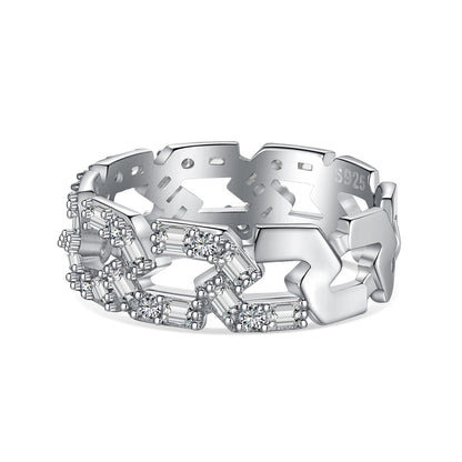 [Revel Jewelry]Sparkling Vibrant Emerald Cut Daily Ring