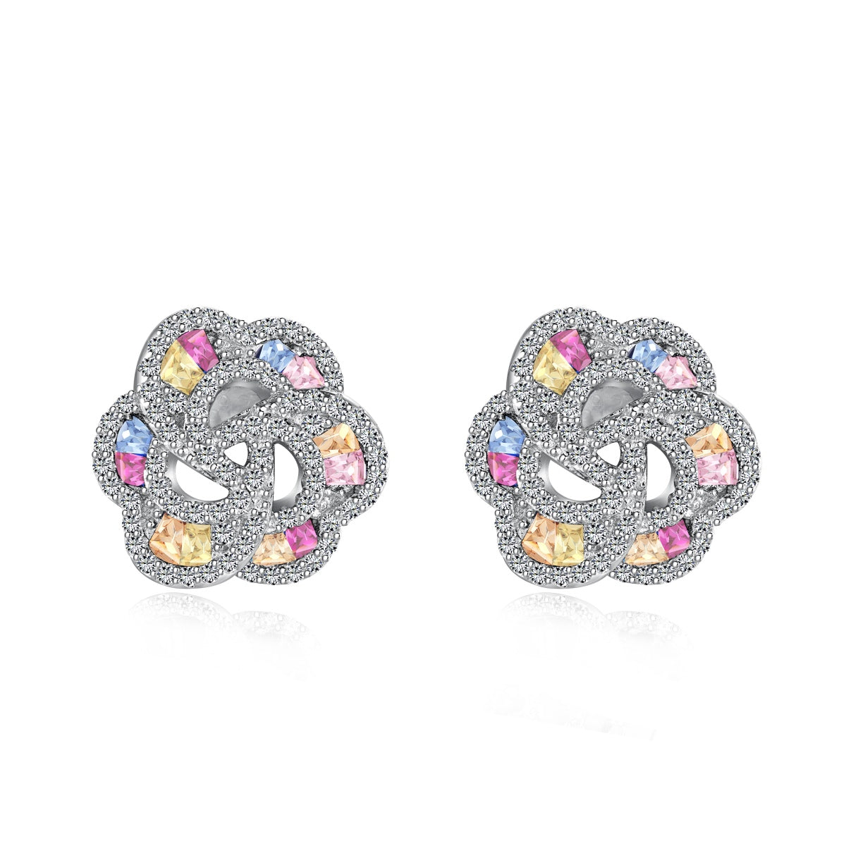 [Revel Jewelry]Exquisite Flower Shape Daily Earrings