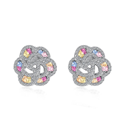 [Revel Jewelry]Exquisite Flower Shape Daily Earrings
