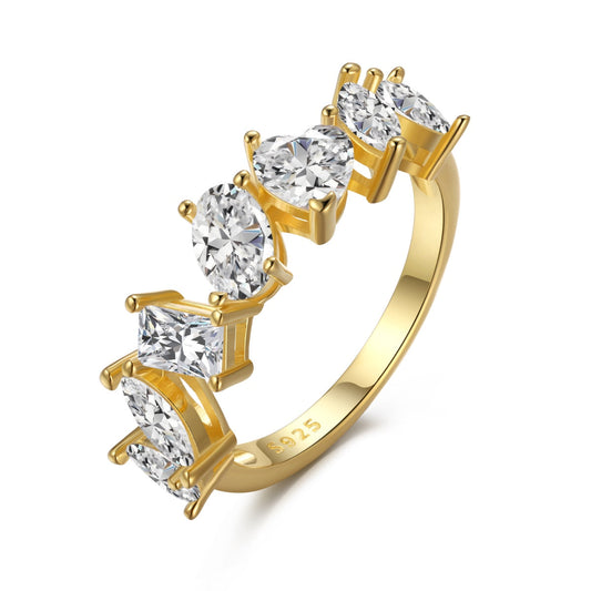 [Revel Jewelry]Delicate Multi Cut Ring