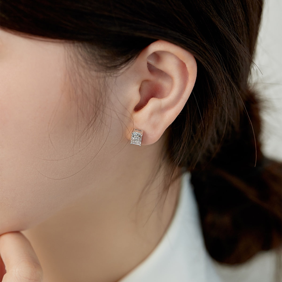 [Revel Jewelry]Radiant Luxurious Princess Cut Daily Earrings