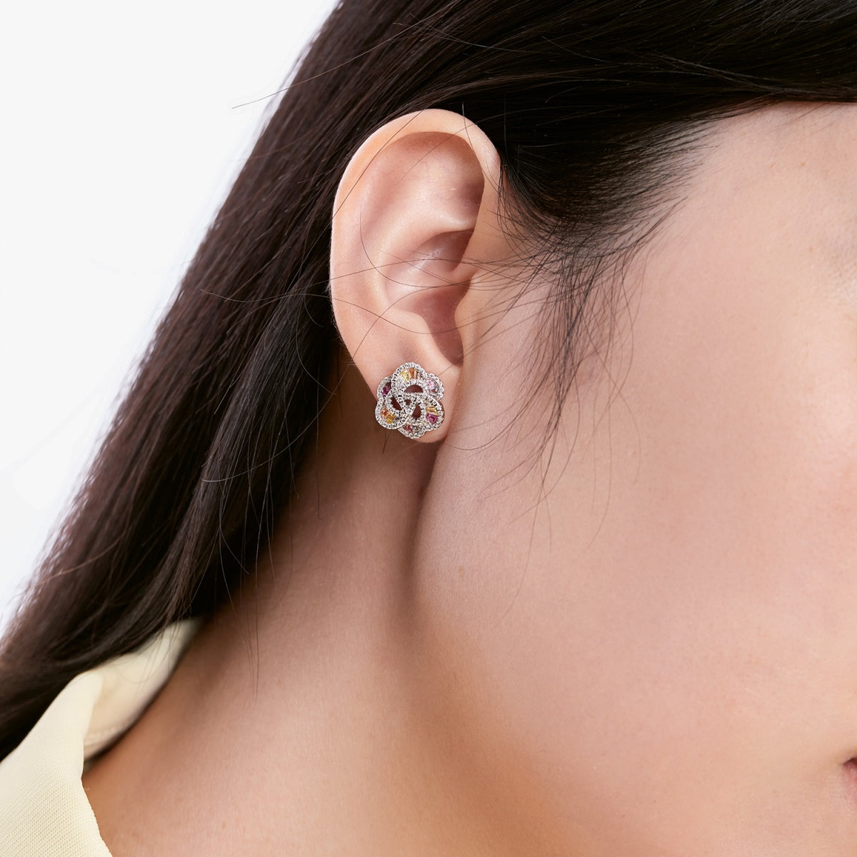 [Revel Jewelry]Exquisite Flower Shape Daily Earrings