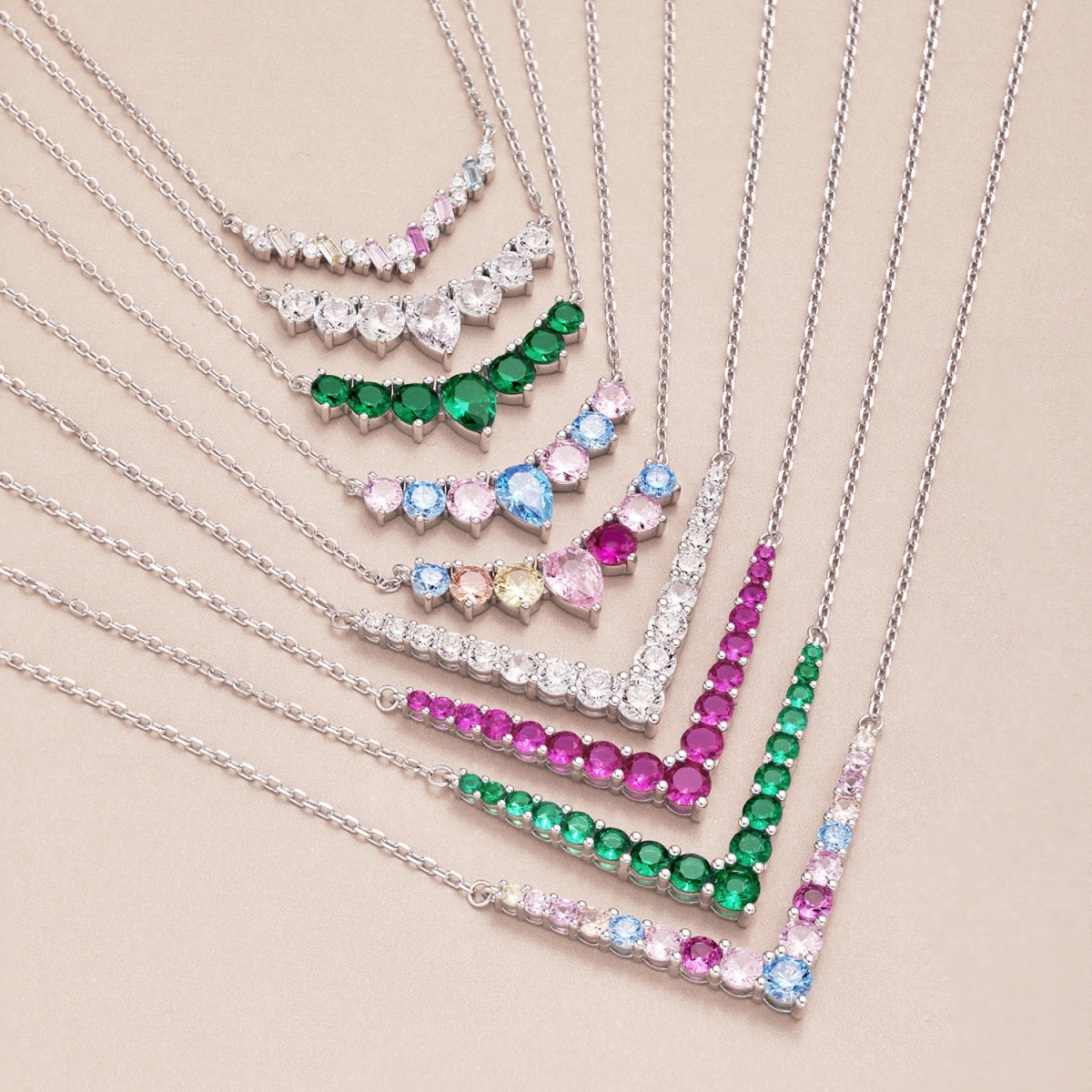[Revel Jewelry]Regenbogenhalskette "Dazzling"