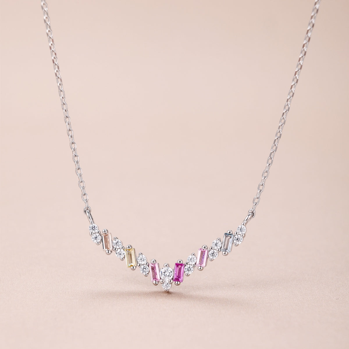 [Revel Jewelry]Regenbogenhalskette "Dazzling"