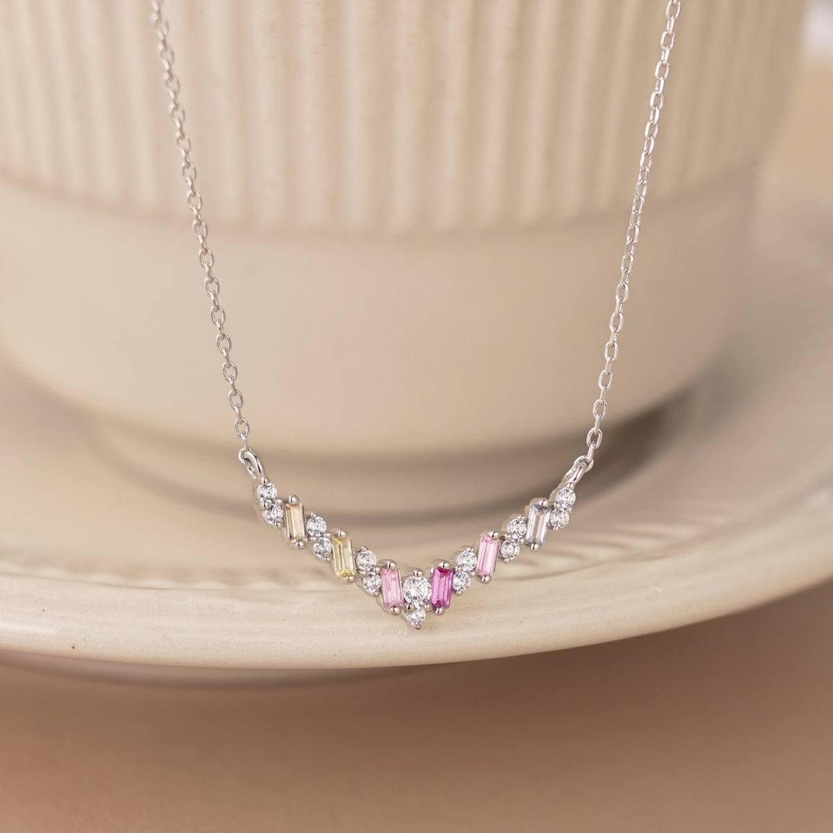 [Revel Jewelry]Regenbogenhalskette "Dazzling"
