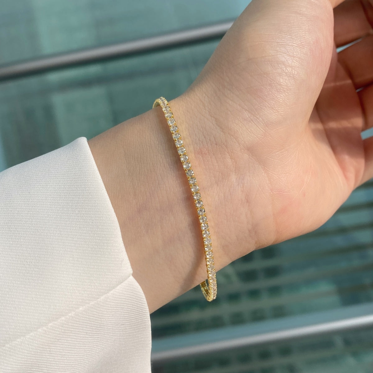 [Revel Jewelry]華やかでカラフルなラウンドカットのパーティーブレスレット