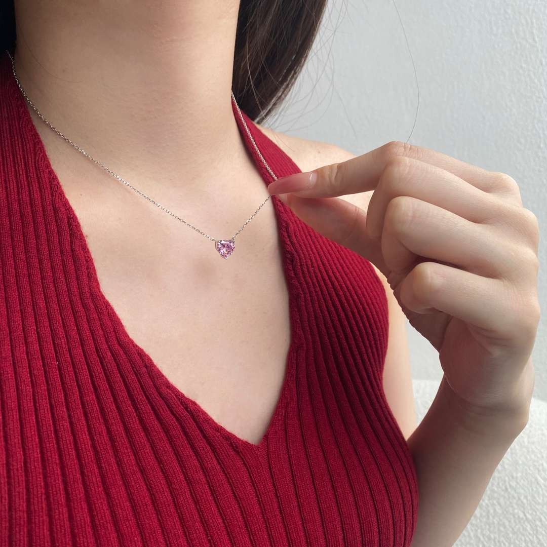 [Revel Jewelry]6.0 carat Radiant Heart Shape Necklace
