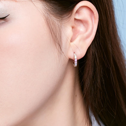 [Revel Jewelry]Radiant Colorful Round Cut Earrings