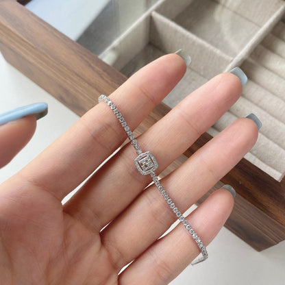 [Revel Jewelry]豪華絢爛なスクエア型バンケットブレスレット
