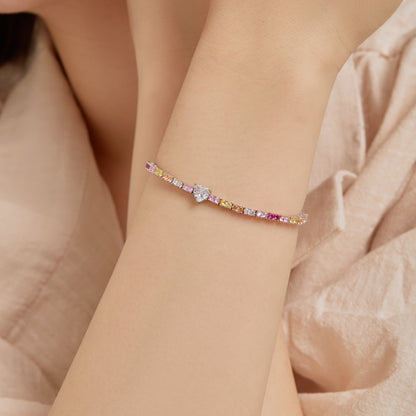 [Revel Jewelry]繊細なロマンティックハート型恋人ブレスレット