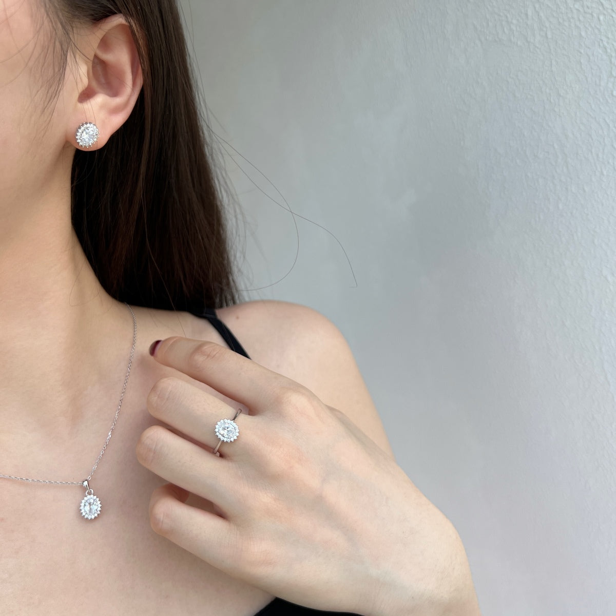 [Revel Jewelry]Delicate Radiant Oval Cut Daily Earrings