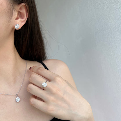[Revel Jewelry]Delicate Radiant Oval Cut Daily Earrings