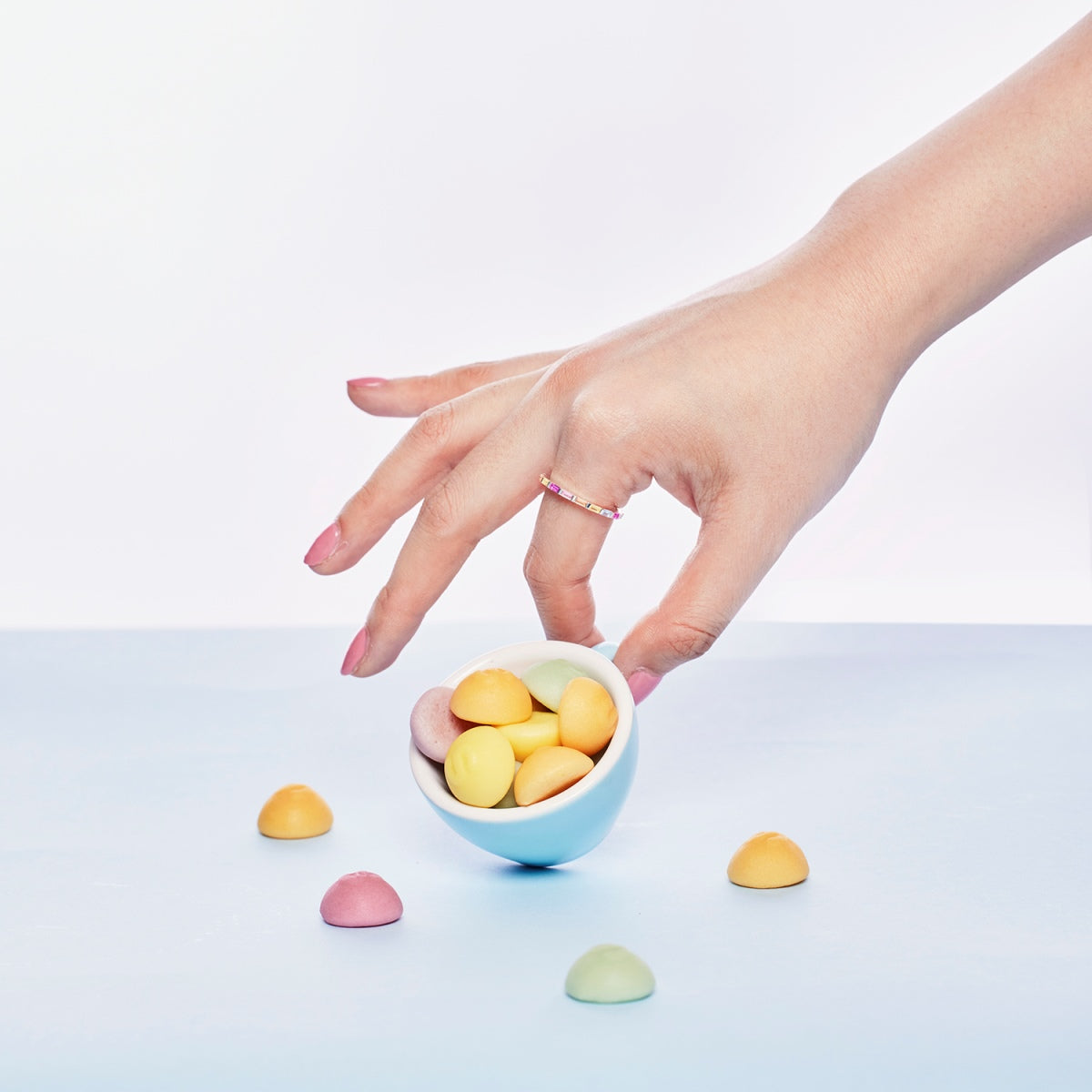 [Revel Jewelry]Lebendiger Farbton Eleganter Radiant-Schliff Alltagsring