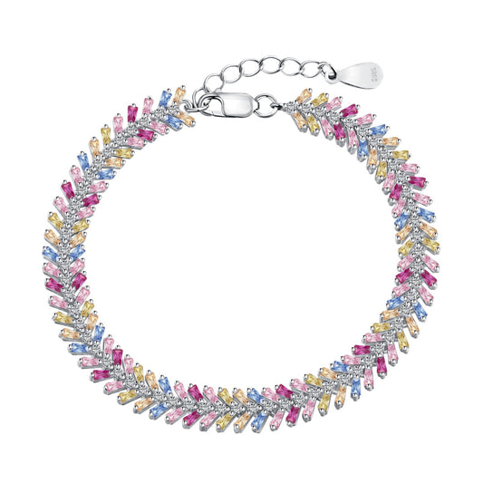 [Revel Jewelry]Zierliches Armband mit Radiant Smaragd-Schliff für jeden Tag