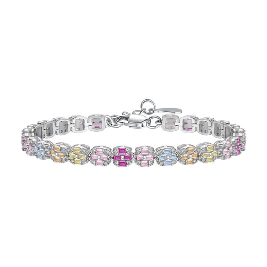 [Revel Jewelry]Delicate Colorful Emerald Cut Daily Bracelet