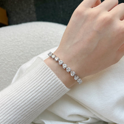 [Revel Jewelry]0.75 Carat Elegant Romantic Heart Shape Lover Bracelet