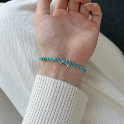 [Revel Jewelry]華奢で魅力的なラウンドカットテニスブレスレット