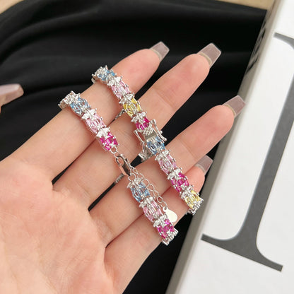 [Revel Jewelry]繊細なカラフルマルチカットパーティーブレスレット