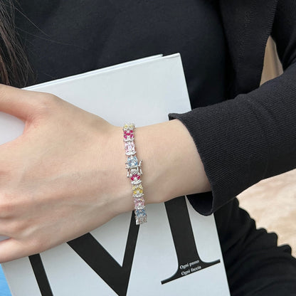[Revel Jewelry]繊細なカラフルマルチカットパーティーブレスレット