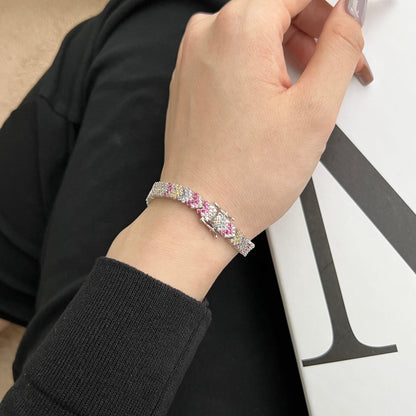 [Revel Jewelry]華やかな輝きのラウンドカットパーティブレスレット