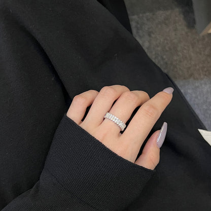 [Revel Jewelry]Auffälliger kunstvoller Cocktailring mit Smaragdschliff