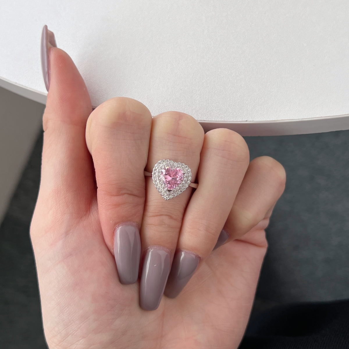 [Revel Jewelry]Delicate Ebullient Heart Shape Wedding Ring