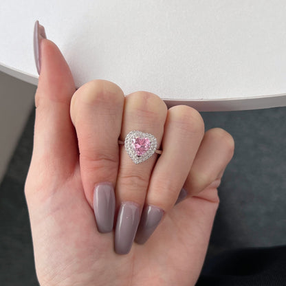 [Revel Jewelry]Delicate Ebullient Heart Shape Wedding Ring