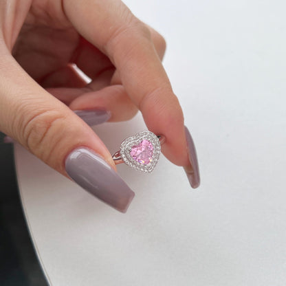 [Revel Jewelry]Delicate Ebullient Heart Shape Wedding Ring