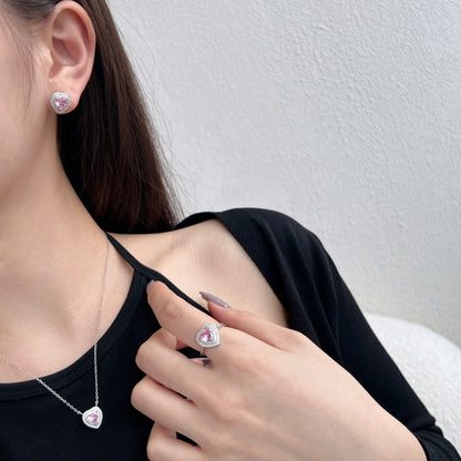 [Revel Jewelry]Dazzling Heart Shape Lover Earrings