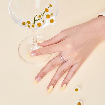 [Revel Jewelry]Dainty Ebullient Round Cut Daily Ring