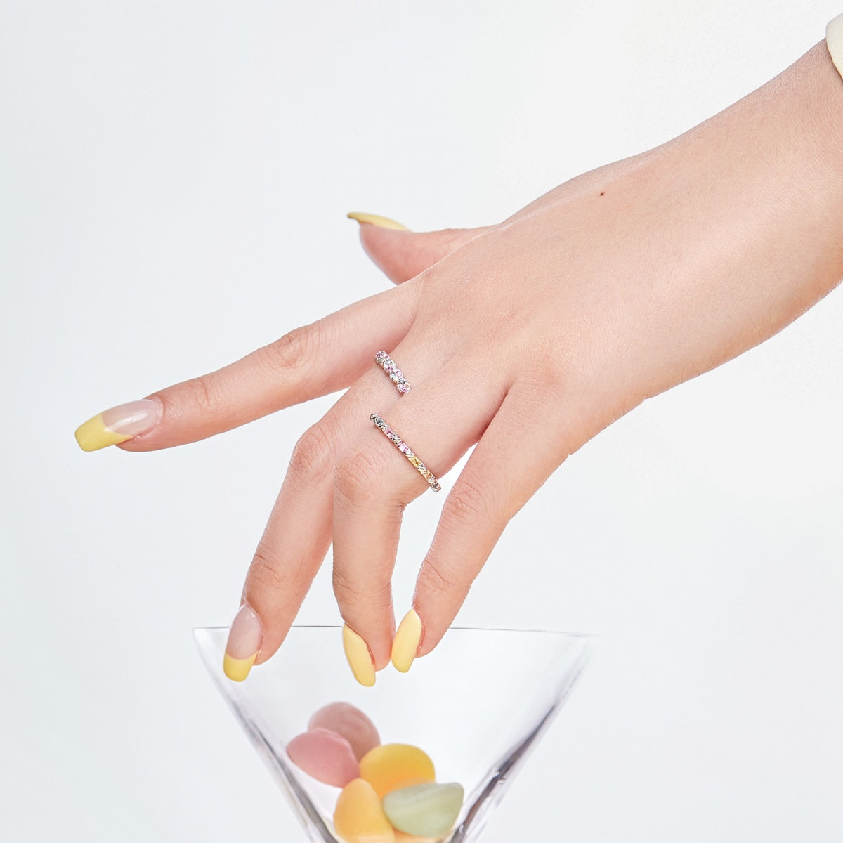 [Revel Jewelry]Dainty Ebullient Round Cut Daily Ring