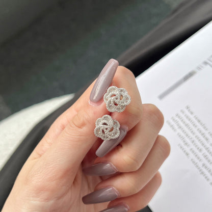 [Revel Jewelry]Exquisite Flower Shape Daily Earrings
